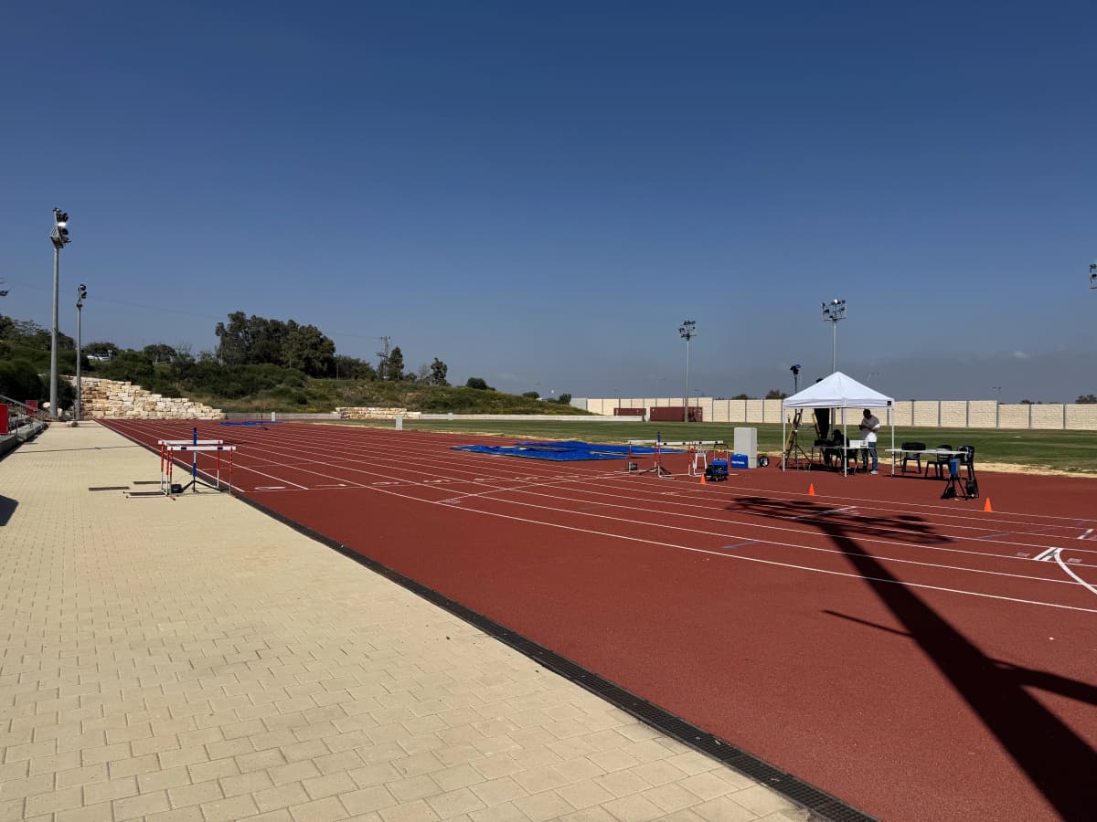 The new Wingate Track (where I competed). Renovated a few months ago.