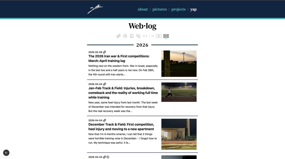 Blog page
