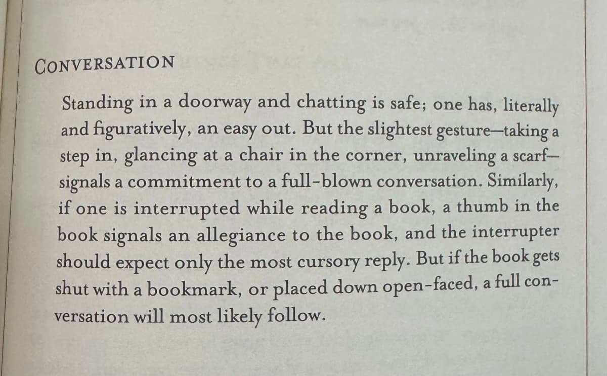 Converstation meaning in Encyclopedia of an Ordinary Life