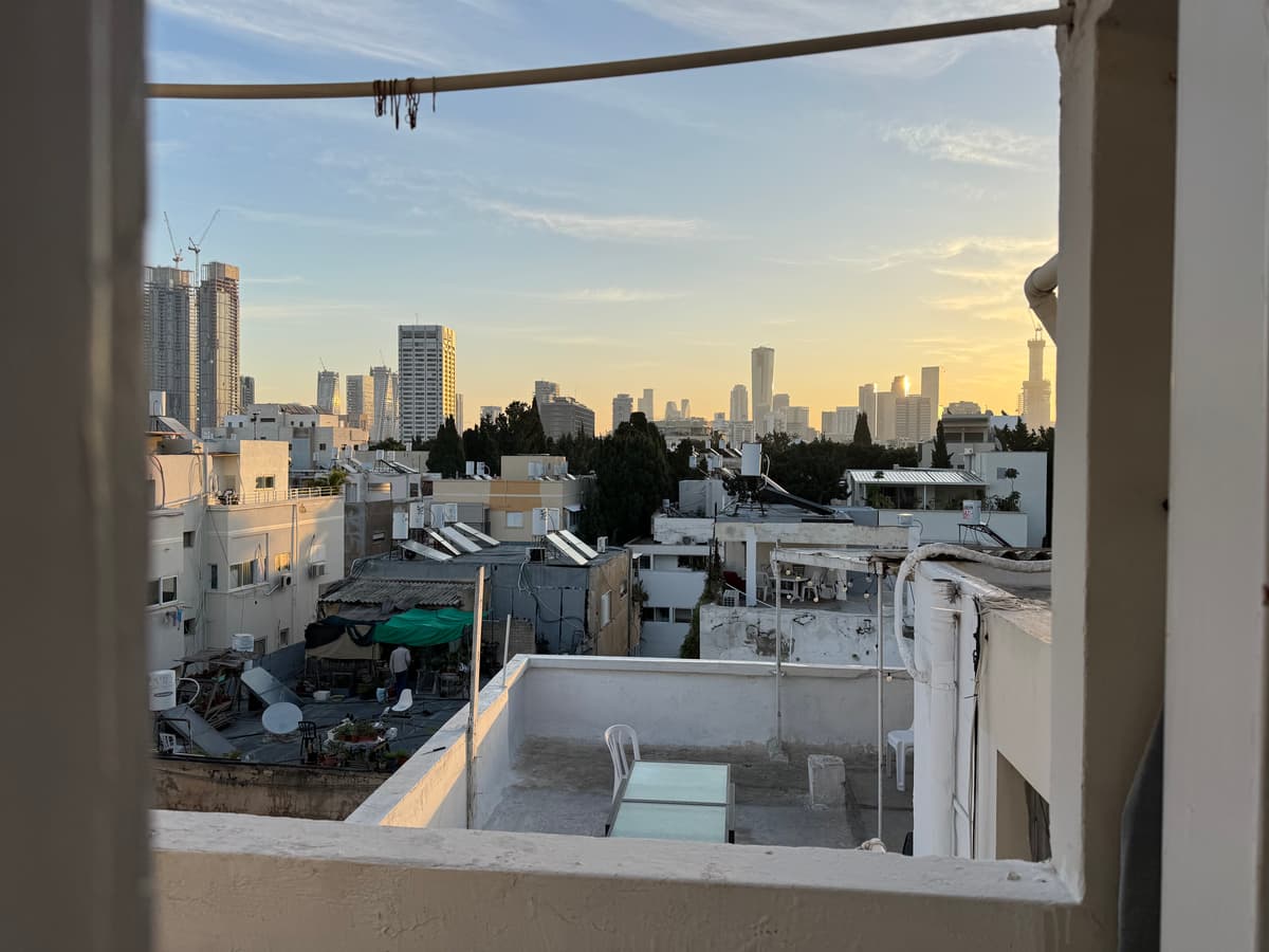 The view from the apartment is nice though