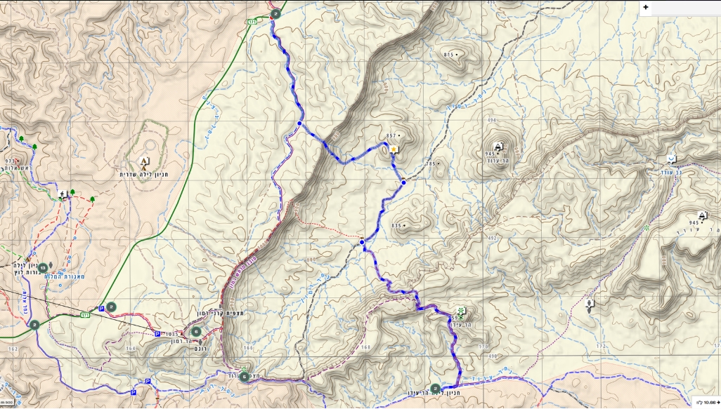 חניון לילה הר עידו לקניון הפריזמות לכביש 171