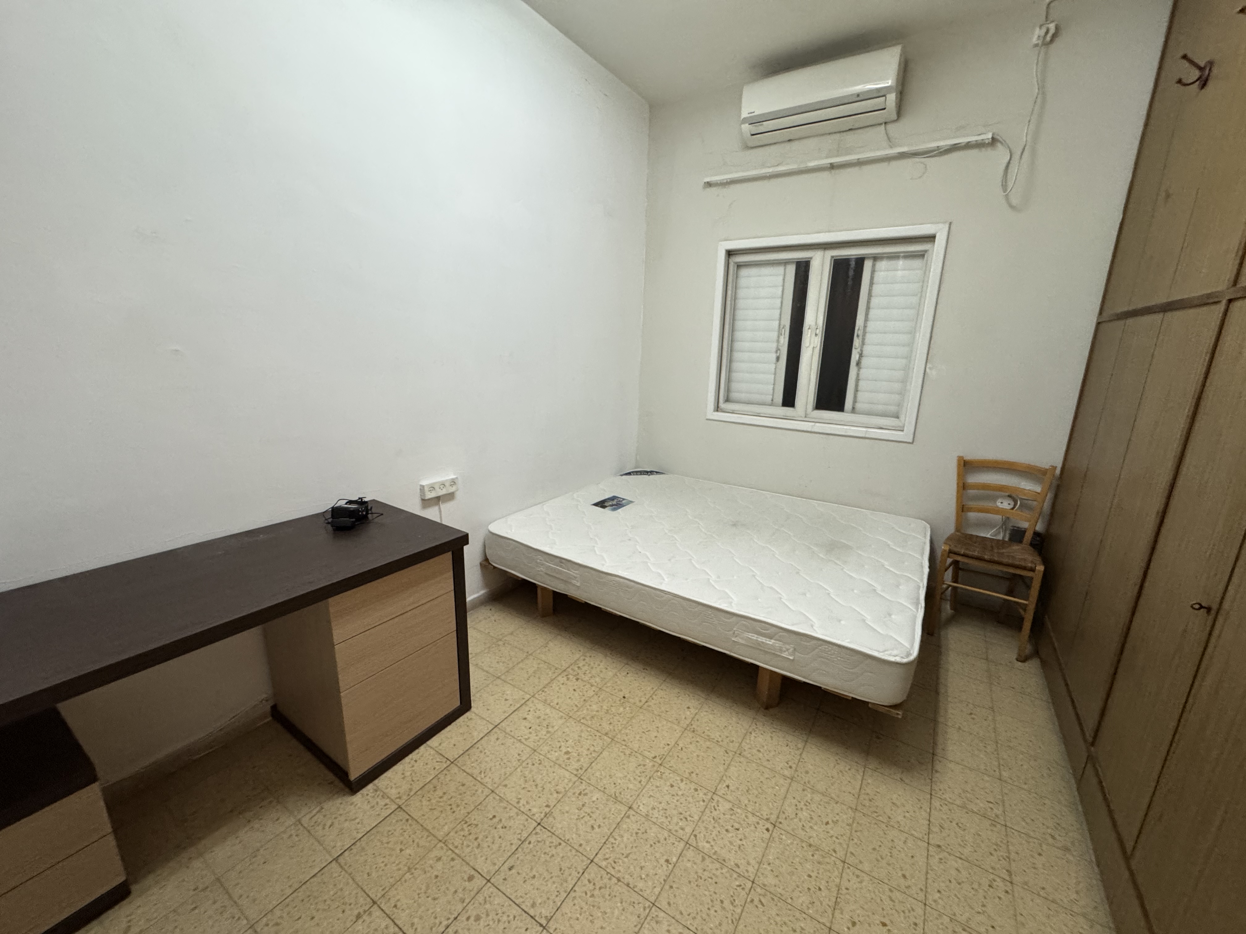 My temporary new room. I moved to a smaller one later to save money.